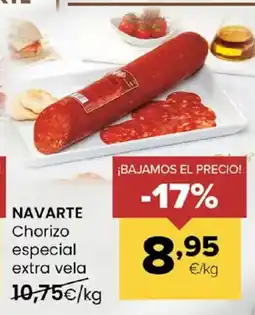 Autoservicios Familia NAVARTE Chorizo especial extra vela oferta
