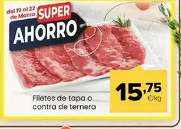 Autoservicios Familia Filetes de tapa o contra de ternera oferta