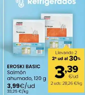 Autoservicios Familia EROSKI BASIC Salmón ahumado oferta