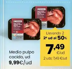 Autoservicios Familia Medio pulpo cocido oferta