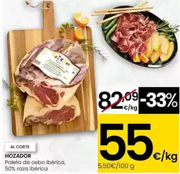 Eroski Hozador - paleta de cebo iberica 50% raza iberica oferta