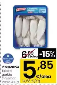 Eroski Pescanova - calamar limpio oferta