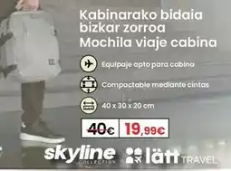 Eroski Mochila viaje cabina oferta