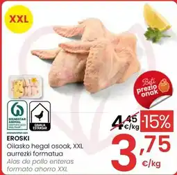 Eroski Eroski - alas de pollo enteras formato ahorro oferta