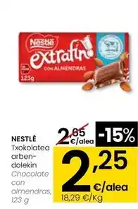 Eroski Nestlé - chocolate con almendras oferta
