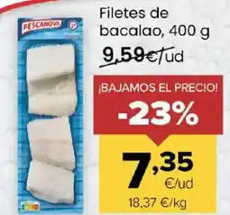 Autoservicios Familia PESCANOVA Filetes de bacalao oferta