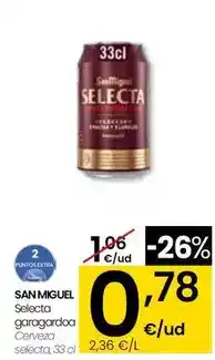 Eroski San miguel - cerveza selecta oferta
