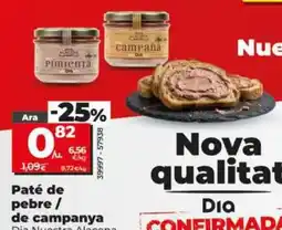 Dia Dia nuestra alacena - paté a la pimienta/de campaña oferta