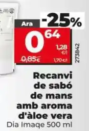 Dia Dia imaqe - recambio de jabón de manos con aroma a aloe vera oferta