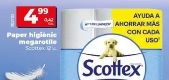 Dia Scottex - papel higiénico megarollo oferta
