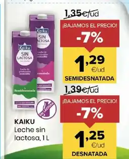 Autoservicios Familia KAIKU Leche sin lactosa oferta