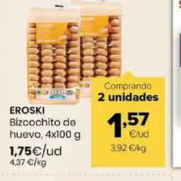 Autoservicios Familia EROSKI Bizcochito de huevo oferta