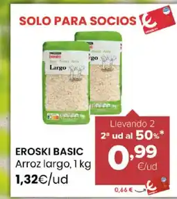 Autoservicios Familia EROSKI BASIC Arroz largo oferta