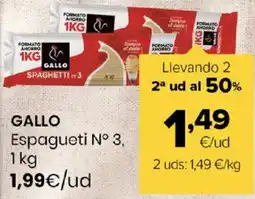 Autoservicios Familia GALLO Espagueti N° 3 oferta