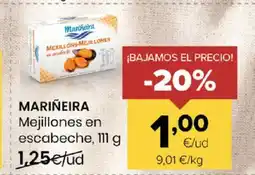 Autoservicios Familia MARIÑEIRA Mejillones en escabeche oferta