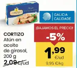 Autoservicios Familia CORTIZO Atún en aceite de girasol oferta