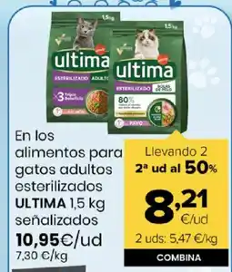 Autoservicios Familia ULTIMA En los alimentos para gatos adultos esterilizados oferta