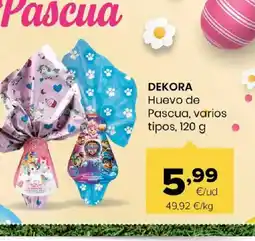 Autoservicios Familia DEKORA Huevo de Pascua, varios tipos oferta