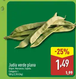 ALDI Judía verde plana oferta