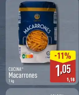 ALDI CUCINA Macarrones oferta