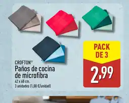 ALDI CROFTON Paños de cocina de microfibra oferta