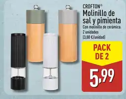 ALDI CROFTON Molinillo de sal y pimienta oferta