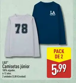 ALDI L&D Camisetas júnior oferta