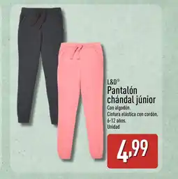 ALDI L&D Pantalón chándal júnior oferta