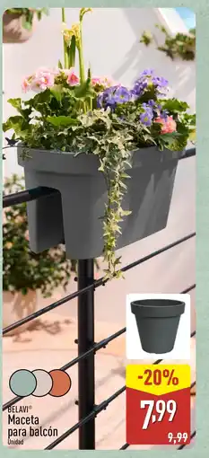 ALDI BELAVI Maceta para balcón oferta