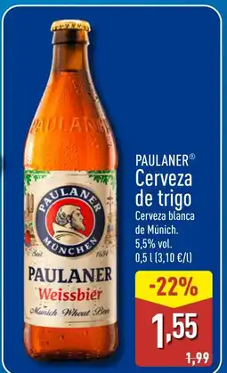 ALDI PAULANER Cerveza de trigo oferta