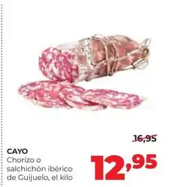 Alimerka CAYO Chorizo o salchichón ibérico de Guijuelo oferta