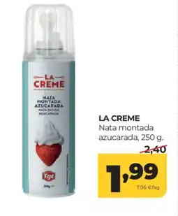 Alimerka ILAA CREME Nata montada azucarada oferta