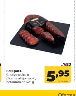 Alimerka EZEQUIEL Chorizo dulce o picante al ajo negro oferta