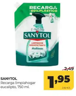 Alimerka SANYTOL Recarga limpiahogar eucalipto oferta