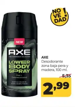 Alimerka AXE Desodorante zona baja pera y madera oferta
