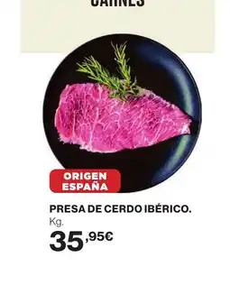 Hipercor Presa de cerdo ibérico oferta