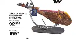 Hipercor Jamón de bellota 100% ibérico cinco jotas oferta