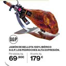 Hipercor Jamón de bellota 100% ibérico d.o.p. los pedroches alta expresión oferta