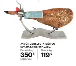 Hipercor Jamón de bellota ibérico 50% raza ibérica jabu oferta