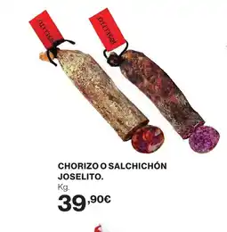 Hipercor Chorizo o salchichón joselito oferta