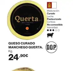Hipercor QUERTA Queso curado manchego oferta