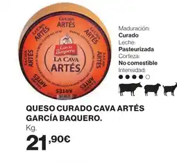 Hipercor GARCÍA BAQUERO. Queso curado cava artés oferta