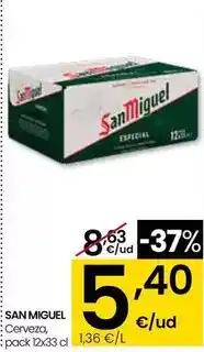 Eroski San miguel - cerveza oferta