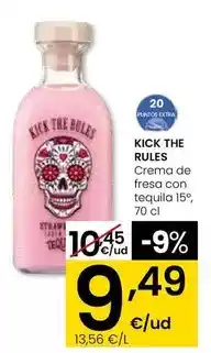 Eroski Kick the rules - crema de fresa con tequila 15º oferta