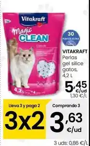 Eroski Vitakraft - perlas gel silice gatos oferta