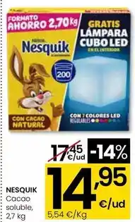 Eroski Nestlé - nesquik cacao soluble oferta