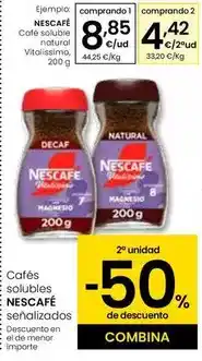 Eroski Nescafé - café soluble natural vitalissimo oferta