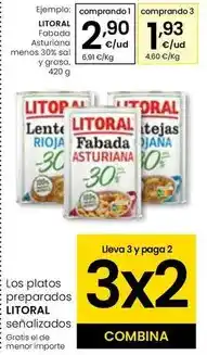 Eroski Litoral - fabada asturiana menos 30% sal y grasa oferta