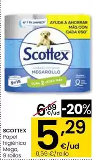 Eroski Scottex - papel higiénico mega oferta