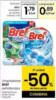 Eroski Bref - limpiador wc activo nature oferta